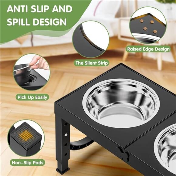 Elevated Dog Bowls Large Breed XiaZ Raised Dogs Bowl Stand Large/Medium Sized - Picture 4 of 7